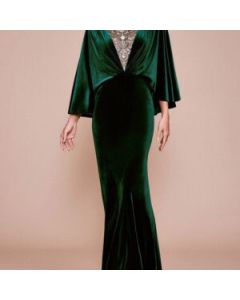Exquisite Moroccan-Inspired Embroidered Kaftan Dress 008