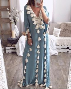 Kaftan Dress 090 - Moroccan Caftan Dress with Intricate Embroidery