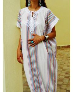 Exquisite Moroccan Embroidered Kaftan Dress 091 - Bohemian Chic Statement Piece