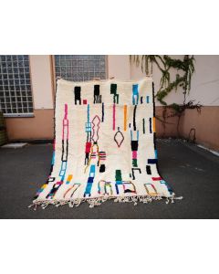 Handwoven Azilal Berber Tribal Wool Rug