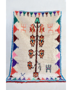 Colorful Moroccan Azilal Berber Wool Rug - Handwoven Vintage Style