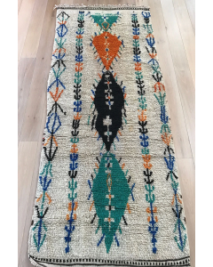 Vintage Moroccan Tribal Handwoven Wool Berber Rug