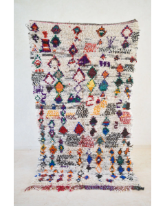 Handwoven Vintage Berber Wool Rug - Moroccan Design