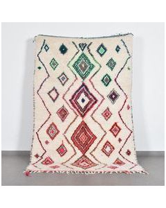 Abstract Black Moroccan Berber Wool Rug