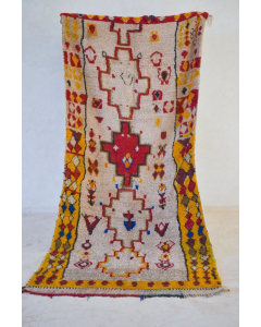 Moroccan Azilal Berber Wool Rug - Handwoven Tribal Design