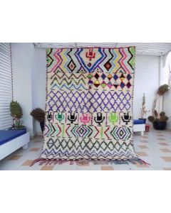 Moroccan Azilal Berber Wool Rug with Customizable Dimensions
