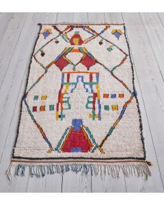 Authentic Berber Tribal Wool Rug - Handwoven Moroccan Treasure