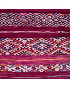 Moroccan Berber Wool Rug - Vibrant Diamond Design