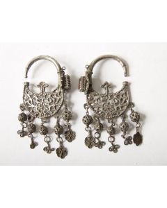Moroccan Tuareg Berber Geometric Earrings - Handcrafted Ethnic Charm