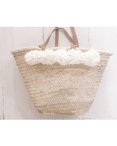 Eco-Friendly Handcrafted French Market Basket by Moroccan Artisans