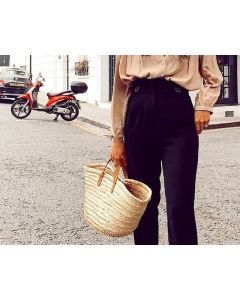 French Market Basket | Handwoven Eco-Friendly Berber Artisan Style