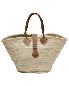 French Handwoven Boho Market Basket - Eco-Friendly & Ethically Crafted