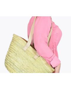 French Market Basket - Handwoven Moroccan Eco-Friendly Sustainable Bag