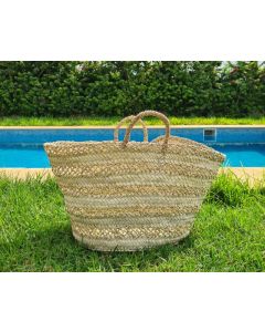 Eco-Friendly French Market Basket | Handwoven Moroccan Artisan Basket