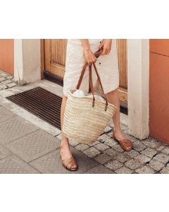 Eco-Friendly Handwoven French Market Basket - Ethically Crafted & Versatile