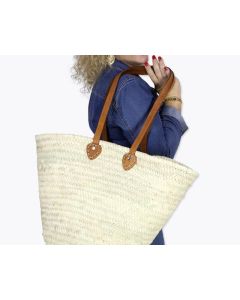 Eco-Chic French Market Basket | Handwoven Moroccan Artisans