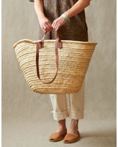 Handwoven French Market Basket | Eco-Friendly & Customizable
