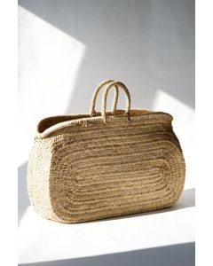 French Market Basket Handcrafted by Moroccan Artisans