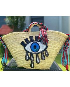 Eco-Friendly French Market Basket | Handwoven Moroccan Design