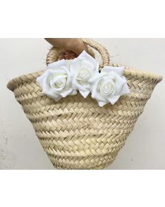French Market Basket | Handwoven Eco-Friendly Moroccan Berber Art | Sustainable Chic Accessories