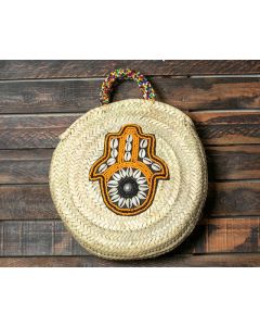 Moroccan Handwoven Eco-Chic Handbag Basket 015