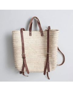 Moroccan Handwoven Eco-Friendly Straw Handbag - Handbag Baskets