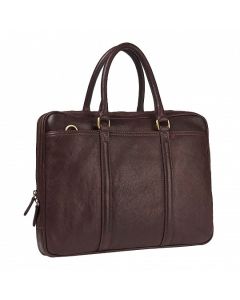 Luxury Walnut Brown Moroccan Leather Laptop Bag | Handmade