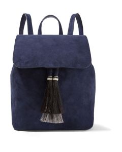 Elegant Navy Handmade Moroccan Leather Backpack | Fez Tannery