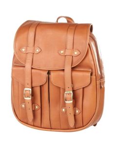 Camel Brown Handmade Leather Backpack - Luxurious Moroccan Style