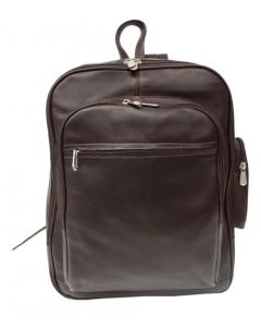 Moroccan Leather Backpack - Handmade Walnut Brown Design