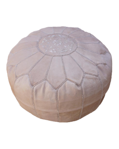 Moroccan Leather Pouf - Handcrafted Genuine Leather Seating