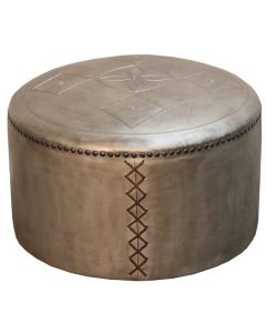 Moroccan Leather Poufs for Stylish Comfort