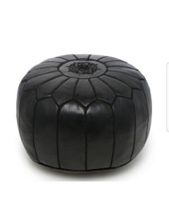 Luxurious Moroccan Handcrafted Leather Poufs