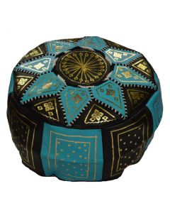 Moroccan Leather Pouf | Handcrafted Genuine Leather Seating