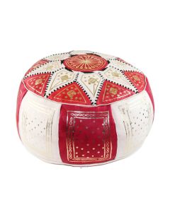Handcrafted Moroccan Leather Pouf | Genuine Leather Seating