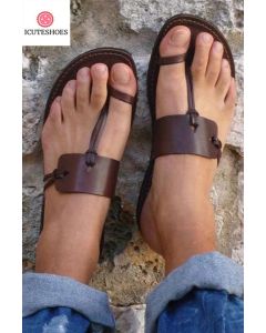 Exquisite Leather Sandals 055 - Handcrafted High-Quality Elegance