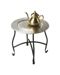 Metal Moroccan Handmade Serving Tray Table