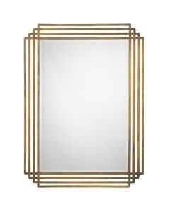 Moroccan Hammered Iron Gold Mirror - Handcrafted High-Quality Accent