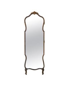 Standing Modern Moroccan Mirror | Elegant Handcrafted Iron | Metallic Black Finish | Customizable Dimensions