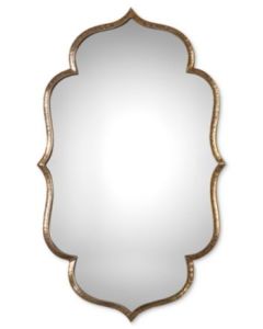 Handcrafted Moroccan-Inspired Gold-Finish Mirror