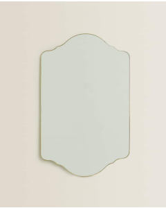 Moroccan Gold Hammered Iron Wall Mirror - Customizable Dimensions
