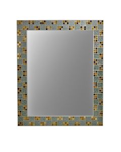 Moroccan Mosaic Tile Square Mirror with Round Central Mirror - Handmade Elegance