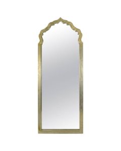 Moroccan Style Handcrafted Iron Mirror in Gold Finish