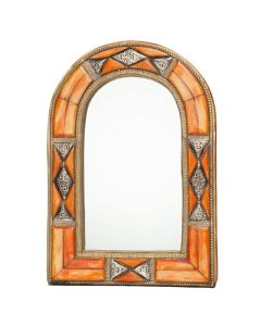 Moroccan Handcrafted Brass Engraved Mirror