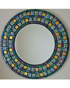 Moroccan Mosaic Round Mirror | Handcrafted Artistry