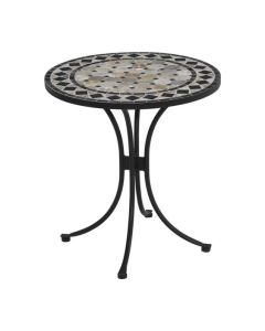 Moroccan Mosaic Table | Handcrafted Ivory & Tan Tiles