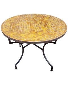 Moroccan Mosaic Dining Table | Handcrafted Iron Base