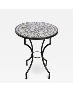 Handmade Moroccan Mosaic Table 117 - Handcrafted Round Table