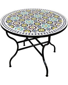 Handmade Moroccan Mosaic Table - Vibrant Colors & Intricate Patterns