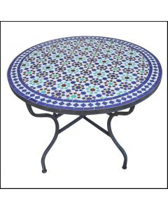 Moroccan Mosaic Table - Handmade Zellij, Clay & Ceramics